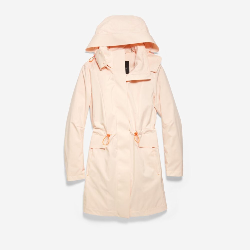 NWT! ZERØGRAND Long City Clay Pink Jacket Medium Cole Haan Womens‎